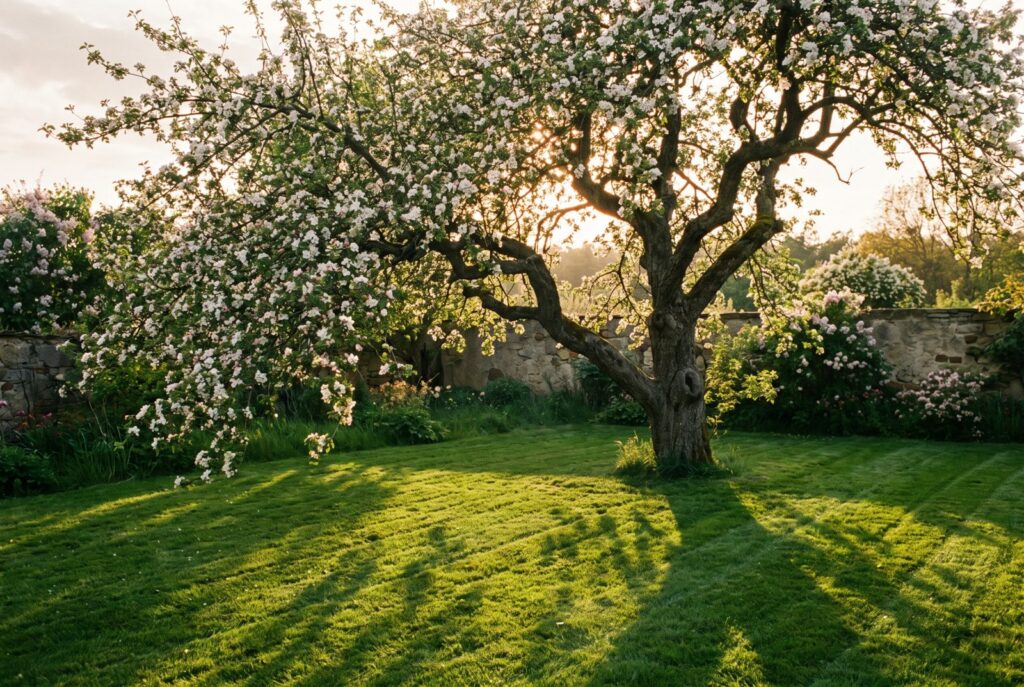 Blühender Obstbaum im Frühling